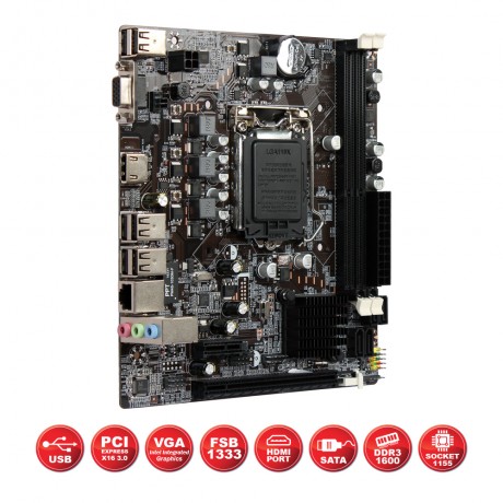 HIPER H61-ICH7 DDR3 SES+VGA+LAN+HDMI 8xUSB 1155p