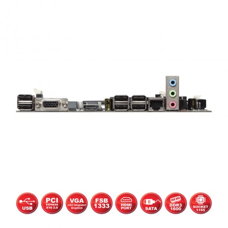 HIPER H61-ICH7 DDR3 SES+VGA+LAN+HDMI 8xUSB 1155p